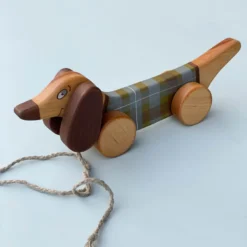 Friendly Toys Handmade Pull Along Dog Toy