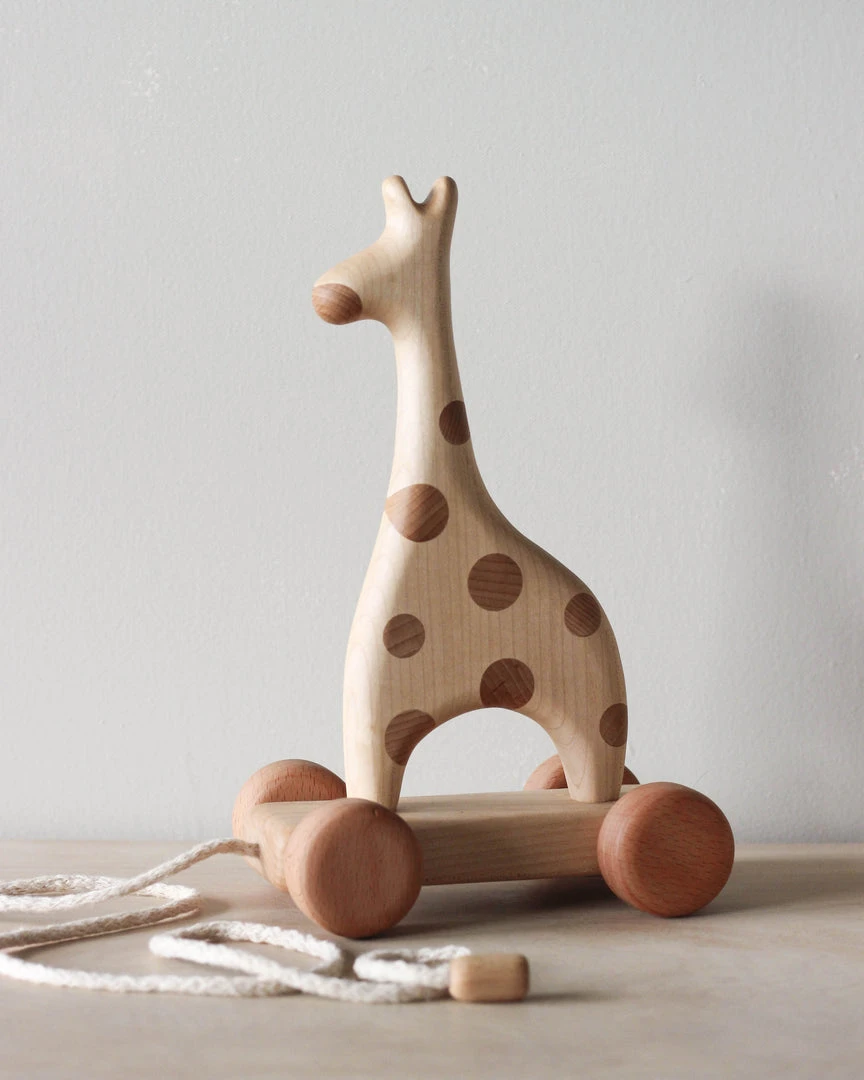 Tateplota Handmade Wooden Giraffe Pull Toy 4 Tateplota Handmade Wooden Giraffe Pull Toy