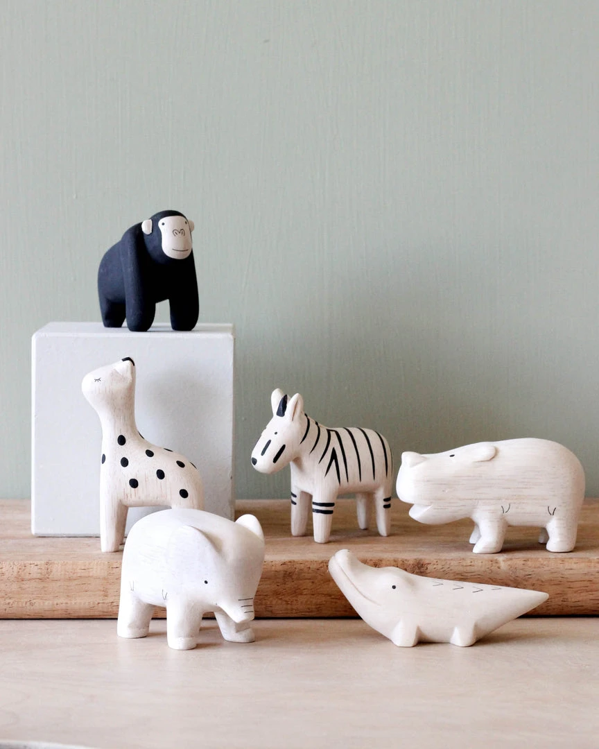 T-Lab Tiny Wooden Safari Animals 3 T-Lab Tiny Wooden Safari Animals