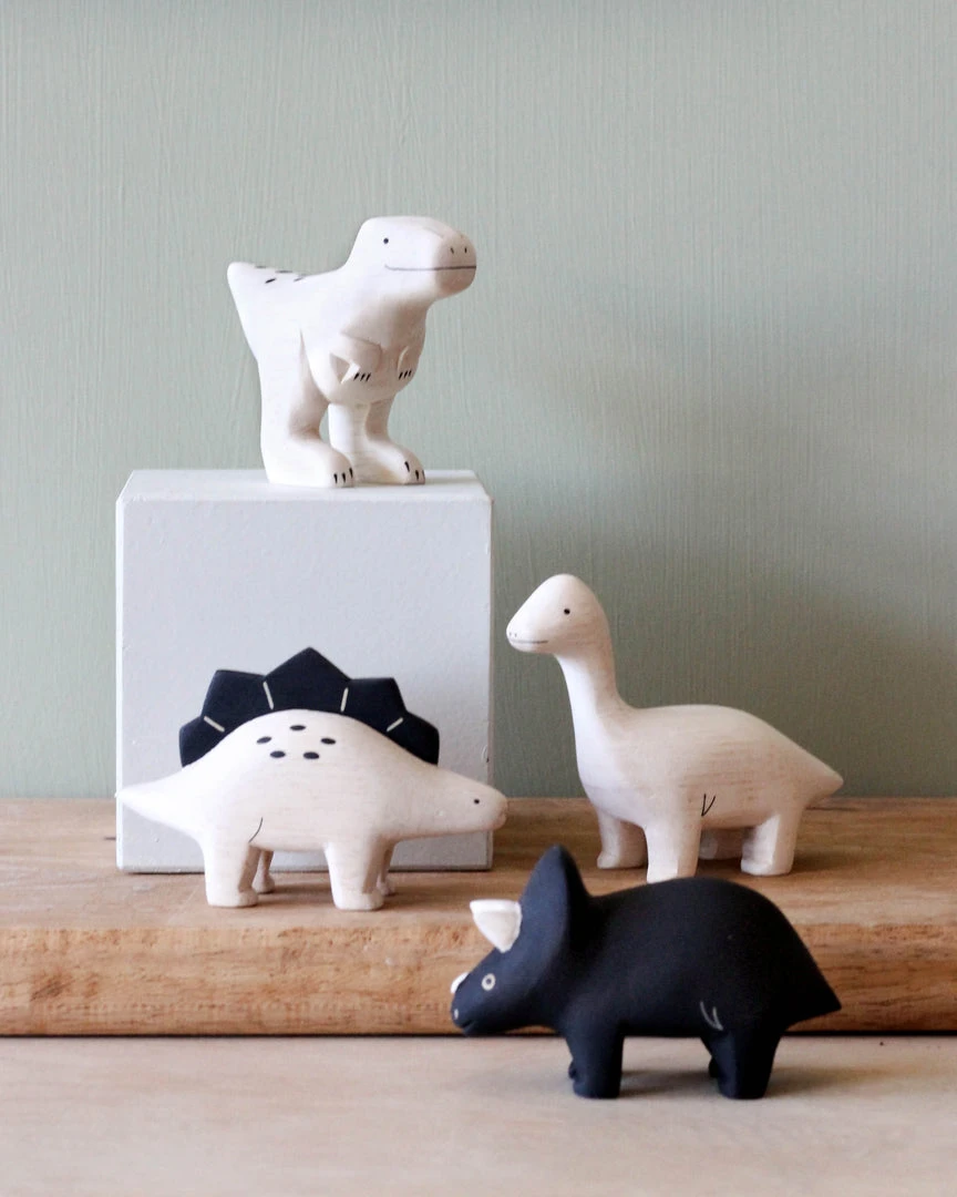 T-Lab *New* Handmade Tiny Wooden Dinosaurs 5 T-Lab *New* Handmade Tiny Wooden Dinosaurs