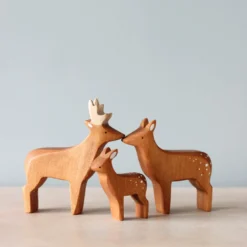 *New* Brin D'Ours | Handmade Wooden Deer Family