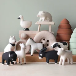 T-Lab Handmade Tiny Wooden Farm Animals 21 T-Lab Handmade Tiny Wooden Farm Animals