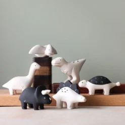 T-Lab *New* Handmade Tiny Wooden Dinosaurs