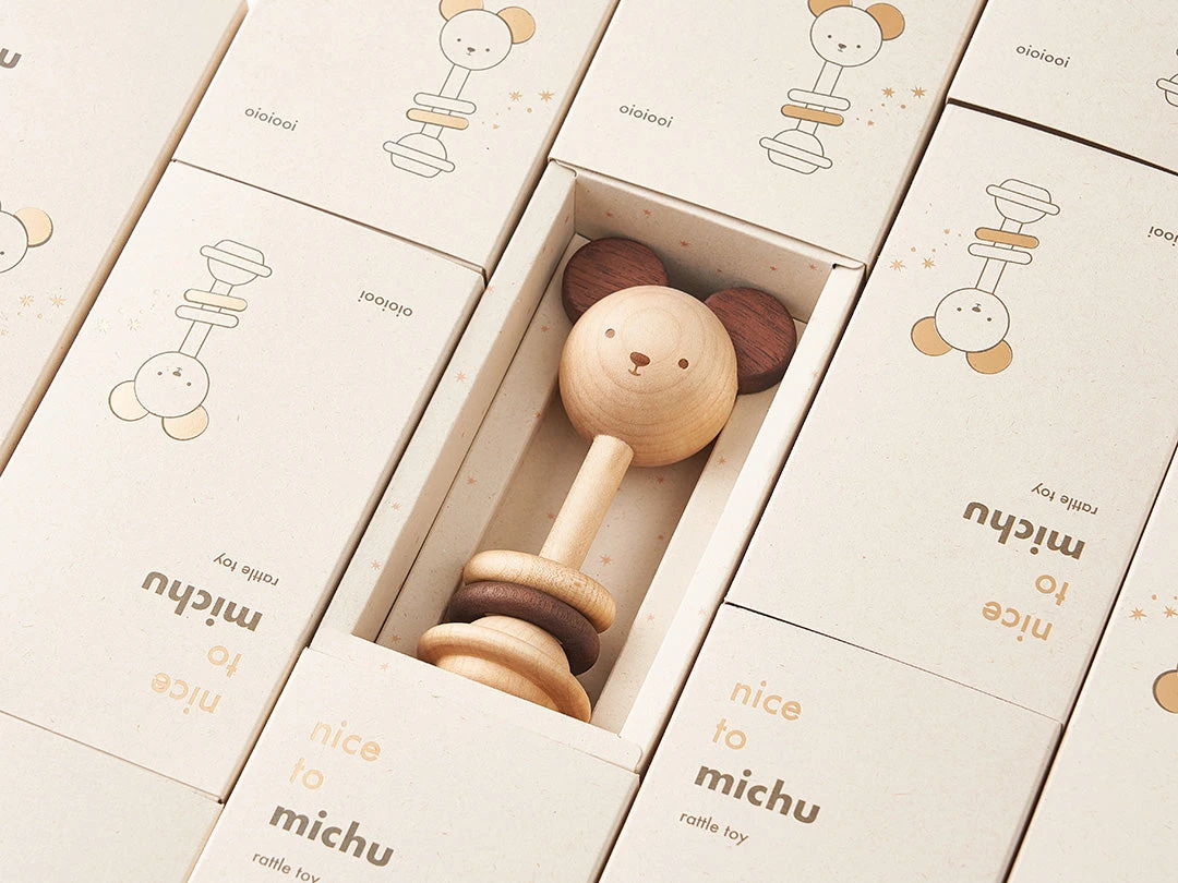 Oioiooi *New* Nice To Michu Baby Rattle 5 Oioiooi *New* Nice To Michu Baby Rattle