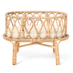 Poppie Toys Poppie Rattan Doll Crib + Duvet Set