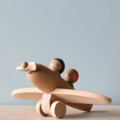Gnezdo Handmade Airplane With Removable Pilots