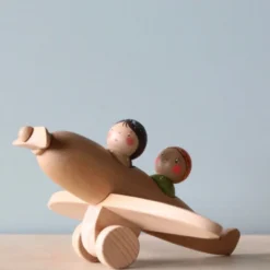 Gnezdo Handmade Airplane With Removable Pilots