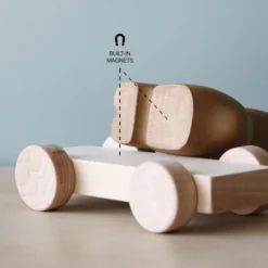 Odin Parker Exclusive *New* Handmade Wooden Bunny Push Toy With Built-In Magnets