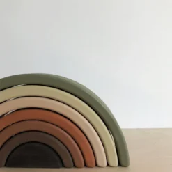 Sabo Concept Handmade Rainbow Stacker - Olive *New*