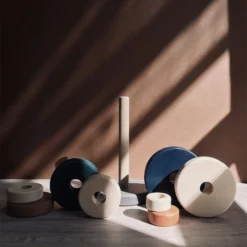 Sabo Concept *New* Wooden Pyramid Stacker - Terracotta