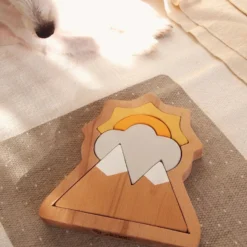 L And Wood Handmade Wooden Mountain Puzzle And Stacker *New*