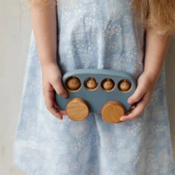 Friendly Toys Handmade Wooden Bus Toy *New*