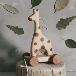 Tateplota Handmade Wooden Giraffe Pull Toy 7 Tateplota Handmade Wooden Giraffe Pull Toy
