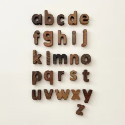 Odin Parker Lowercase Walnut Alphabet Set