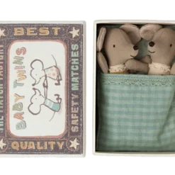 *New* Maileg | Twin Baby Mice In Matchbox