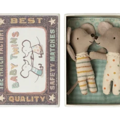 *New* Maileg | Twin Baby Mice In Matchbox