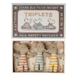 *New* Maileg | Triplets Baby Mice In Matchbox