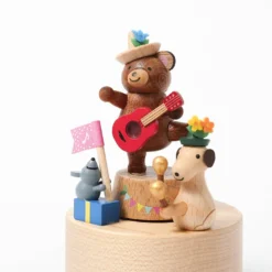 Wooderful Life *New* Mini Wooden Party Music Box