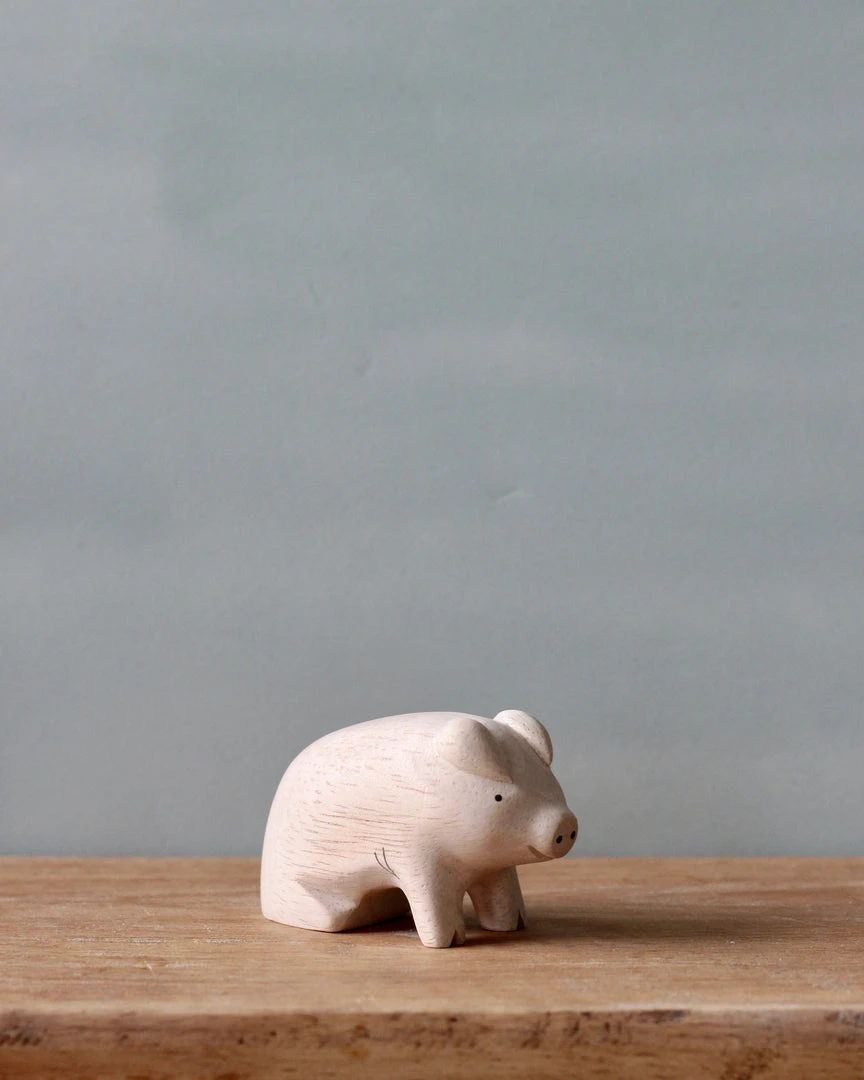 T-Lab Handmade Tiny Wooden Farm Animals 6 T-Lab Handmade Tiny Wooden Farm Animals