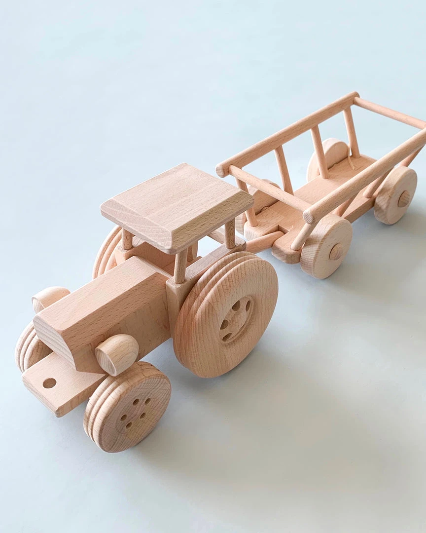 Vendor-unknown *New* Handmade Wooden Tractor 4 Vendor-unknown *New* Handmade Wooden Tractor