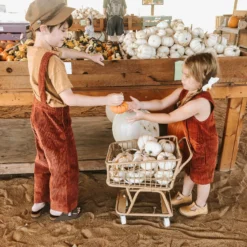 Poppie Toys *New* Rattan Grocery Shopping Cart