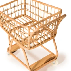 Poppie Toys *New* Rattan Grocery Shopping Cart