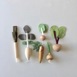 Vendor-unknown Handmade Wooden Vegetable Set 7 Vendor-unknown Handmade Wooden Vegetable Set